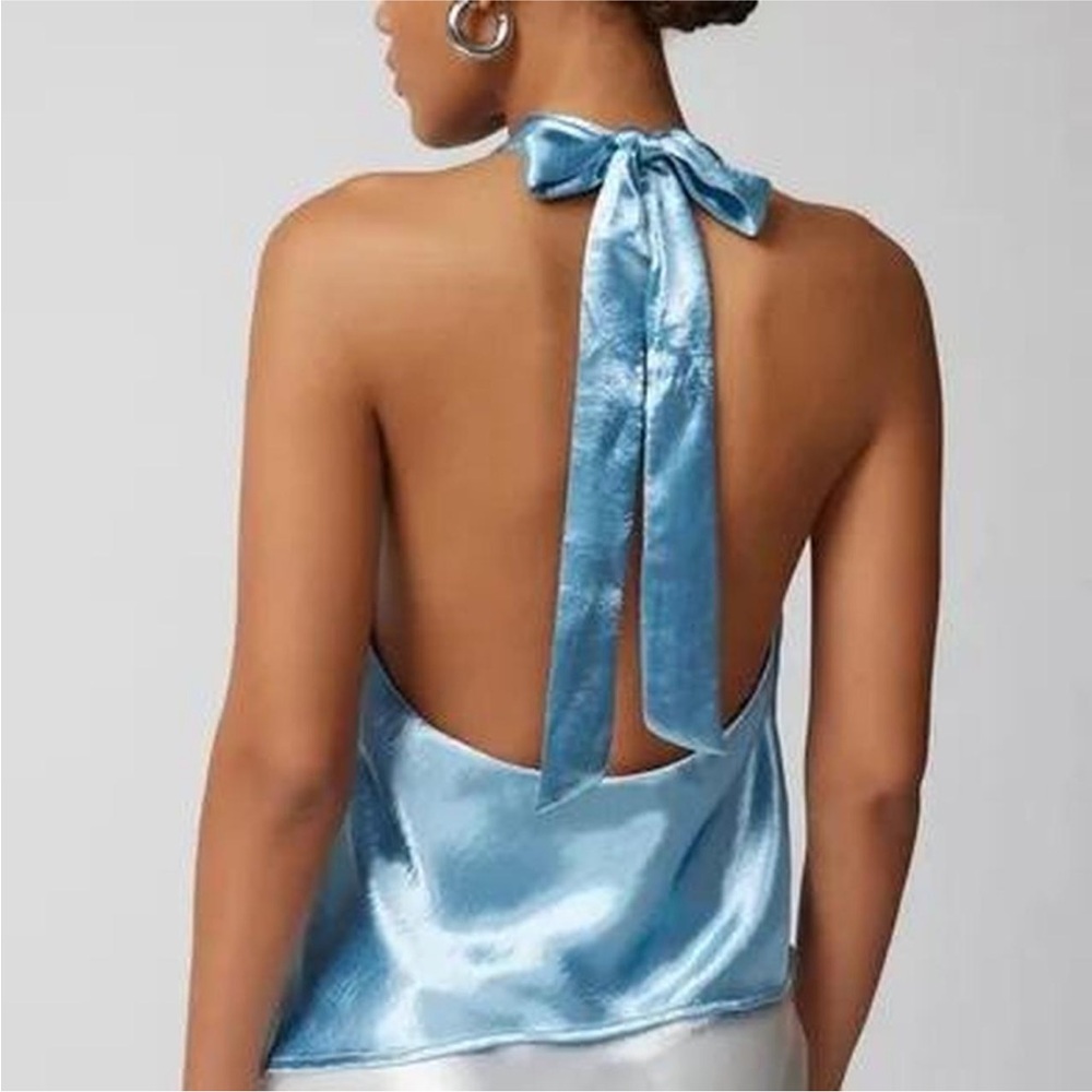 Urban outfitters satin halter tank top